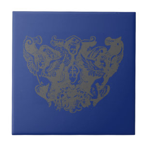 Angel Engelsputte Coat of arms Emblem baroque Fliese