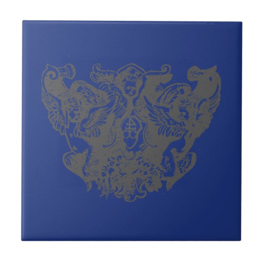 Angel Engelsputte Coat of arms Emblem baroque Fliese (Vorderseite)