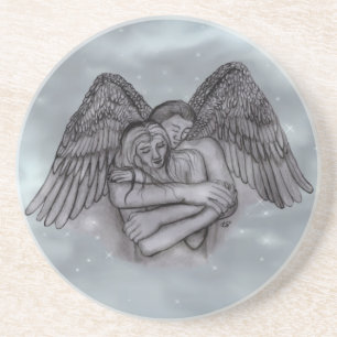 Angel Eros in der Liebe Getränkeuntersetzer