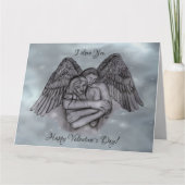 Angel Eros in der Liebe, ich Liebe dir, Valentinst Karte (Vorderseite)