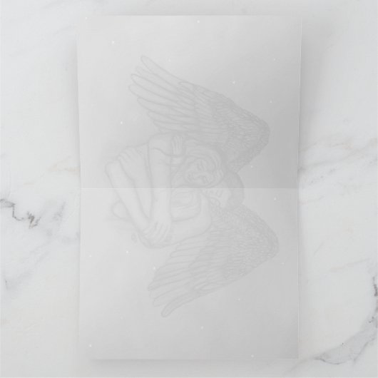 Angel Eros in der Liebe, ich Liebe dir, Valentinst Karte (Innenseite)