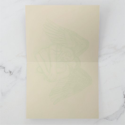 Angel Eros in der Liebe, ich Liebe dir, Valentinst Karte (Innenseite)