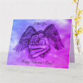 Angel Eros in der Liebe, ich Liebe dir, Valentinst Karte (Gelbe Blume)