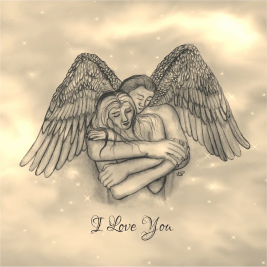 Angel Eros in der Liebe, ich Liebe Sie Aufkleber (Vorderseite)