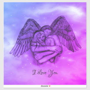 Angel Eros in der Liebe, ich Liebe Sie Aufkleber