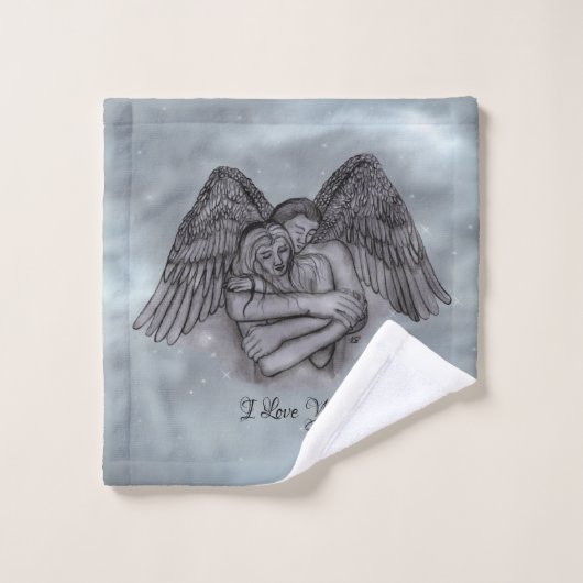 Angel Eros in der Liebe, ich Liebe Sie Badhandtuch Set (Waschlappen)