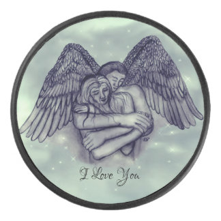 Angel Eros in der Liebe, ich Liebe Sie Eishockey Puck