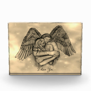 Angel Eros in der Liebe, ich Liebe Sie Jigsaw Puzz Fotoblock