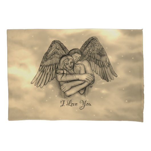 Angel Eros in der Liebe, ich Liebe Sie Kissenbezug (Vorderseite)