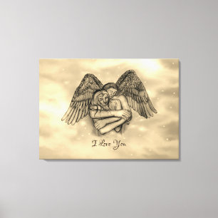 Angel Eros in der Liebe, ich Liebe Sie Leinwanddruck