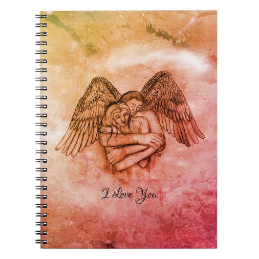 Angel Eros in der Liebe, ich Liebe Sie Notizblock (Vorderseite)
