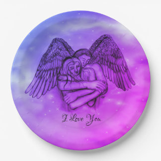 Angel Eros in der Liebe, ich Liebe Sie Pappteller