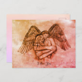 Angel Eros in der Liebe, ich Liebe Sie Postkarte (Vorne/Hinten)