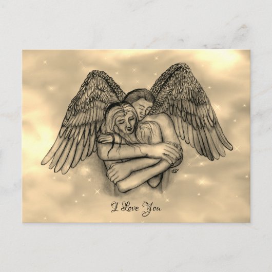 Angel Eros in der Liebe, ich Liebe Sie Postkarte (Vorderseite)