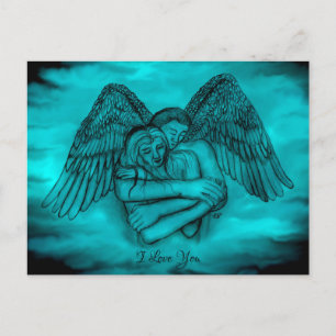 Angel Eros in der Liebe, ich Liebe Sie Postkarte