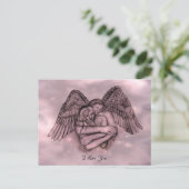 Angel Eros in der Liebe, ich Liebe Sie Postkarte (Stehend Vorderseite)