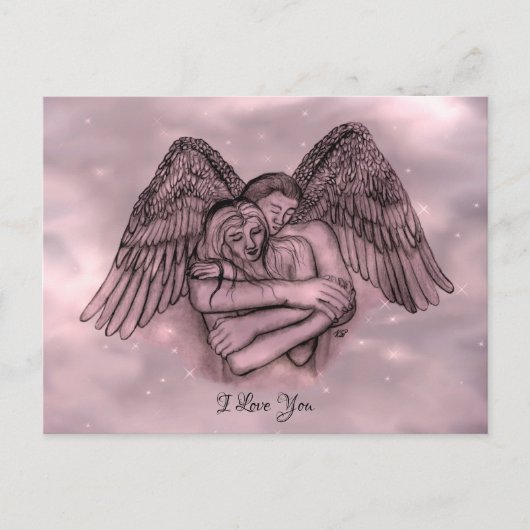 Angel Eros in der Liebe, ich Liebe Sie Postkarte (Vorderseite)