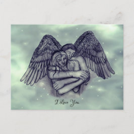 Angel Eros in der Liebe, ich Liebe Sie Postkarte