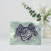 Angel Eros in der Liebe, ich Liebe Sie Postkarte (Stehend Vorderseite)