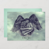 Angel Eros in der Liebe, ich Liebe Sie Postkarte (Vorne/Hinten)