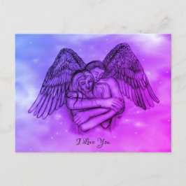Angel Eros in der Liebe, ich Liebe Sie Postkarte
