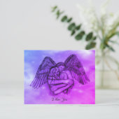 Angel Eros in der Liebe, ich Liebe Sie Postkarte (Stehend Vorderseite)