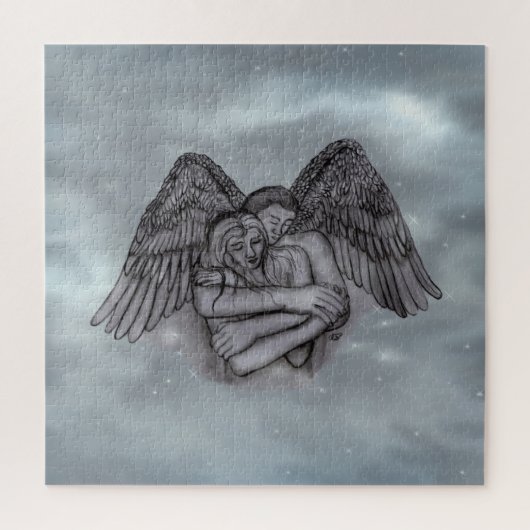 Angel Eros in der Liebe Puzzle (Vertikal)