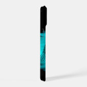 Angel Eros in Liebe in Schwarz und Grün iPhone 15 Hülle (Rechte Seite)