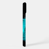 Angel Eros in Liebe in Schwarz und Grün iPhone Hülle (Rechte Seite)