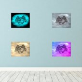 Angel Eros in Liebe , Schwarz und Grün Bilderwand Sets (Holzboden)