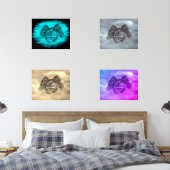 Angel Eros in Liebe , Schwarz und Grün Bilderwand Sets (Schlafzimmer)