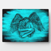 Angel Eros in Liebe , Schwarz und Grün Fotoplatte (Vorderseite)