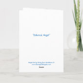 Angel Ethereal Blue Thinking You Greeting Card Karte (Rückseite)