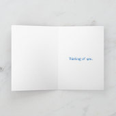 Angel Ethereal Blue Thinking You Greeting Card Karte (Innenseite)