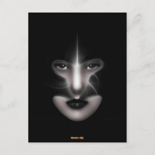 Angel Eyes Fraktal Art Postkarte