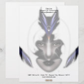 Angel Eyes Wings of Wind ISO Fraktal Art Briefbogen (Vorne/Hinten)