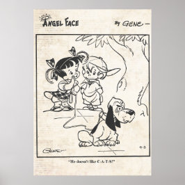 Angel Face Comic Strip "Der Hund mag keine Katzen" Poster