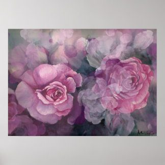 Angel Face Rose Collage Poster