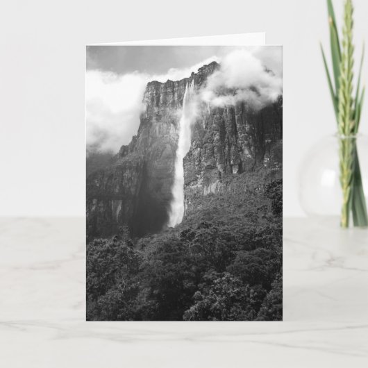 Angel Falls in Black & White Karte (Vorderseite)