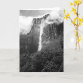 Angel Falls in Black & White Karte (Gelbe Blume)