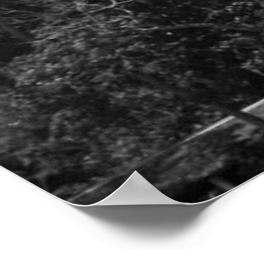 Angel Falls in Schwarz & Weiß Poster (Ecke)