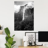 Angel Falls in Schwarz & Weiß Poster (Heimbüro)