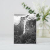 Angel Falls in Schwarz & Weiß Postkarte (Stehend Vorderseite)