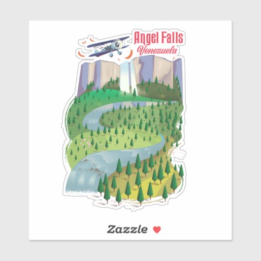 Angel Falls Venezuela Aufkleber (Blatt)