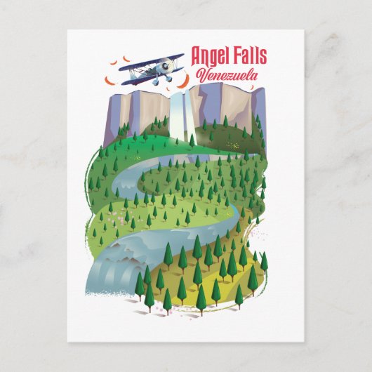 Angel Falls Venezuela Postkarte (Vorderseite)