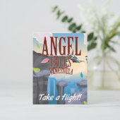 Angel Falls Venezuela Reiseplakat Postkarte (Stehend Vorderseite)