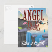 Angel Falls Venezuela Reiseplakat Postkarte (Vorne/Hinten)