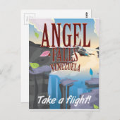 Angel Falls Venezuela Reiseplakat Postkarte (Vorne/Hinten)