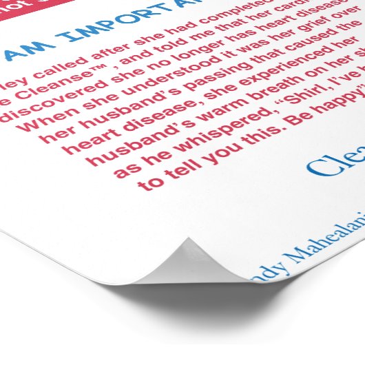 Angel Farms Heart Chart Poster (Ecke)