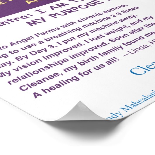 Angel Farms Lung Chart Poster (Ecke)